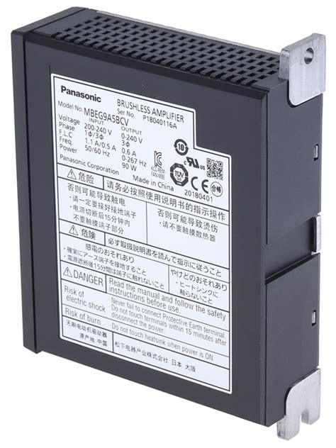 MBEG9A5BCV Panasonic | Panasonic 90 W Servo Drive, 200 240 V, 1, 3 ...