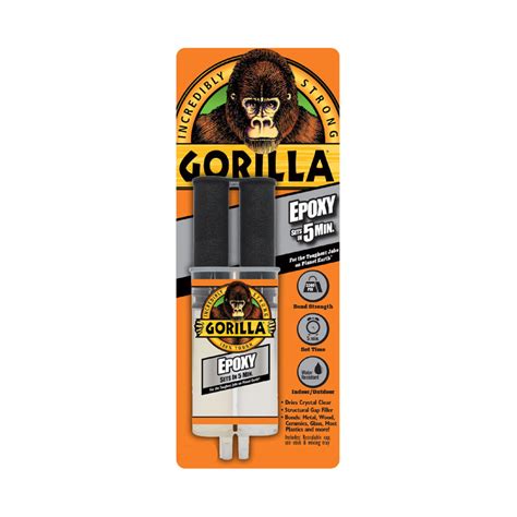 Gorilla Epoxy - Pegamentos y Cintas Adhesivas increiblemente fuertes