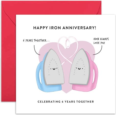 Old English Co. 6th Wedding Anniversary Card for Husband and Wife ...
