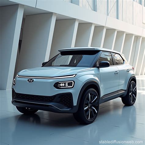 Electric Hyundai France Compact Car | Stable Diffusion Online