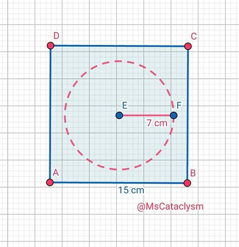 from a square sheet of side 15cm a circle of radius 7 cm is cut out ...