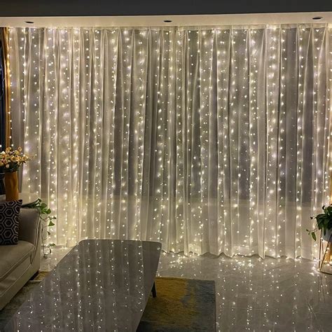 Buy ArtRIght White Net Curtain for Decoration ..Pcs White Net with Led ...