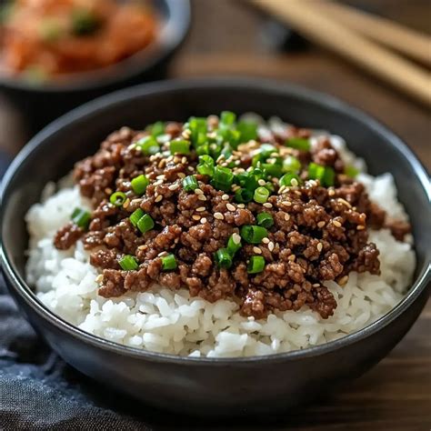 25-Minute Korean Ground Beef Rice Bowl Recipe - Kitchen Scroll