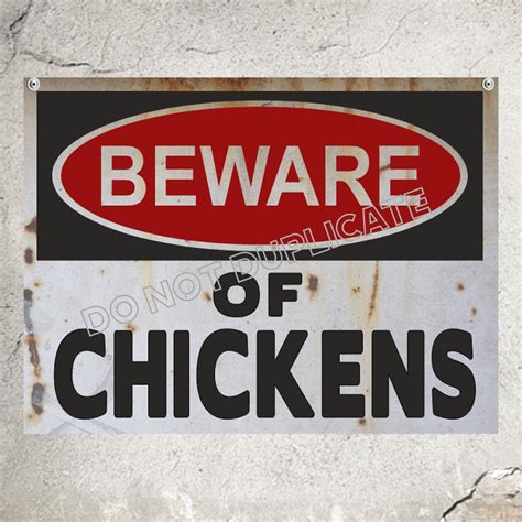 Beware of Chickens Warning Sign Farm Sign – Wainfleet Trading Post