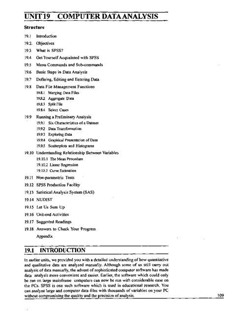 Computer in Statistical Analysis 5 - UNIT 19 COMPUTER DATA ANALYSIS ...