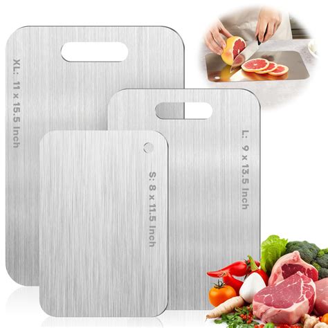 Katuchef Titanium Cutting Boards for Kitchen 100% Pure Ti Katu chef ...