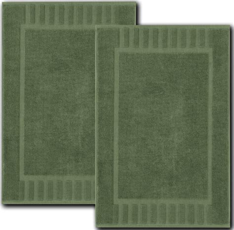 Amazon.com: White Classic Luxury Bath Mat Floor Towel Set - Absorbent ...