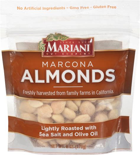 Amazon.com: M.ariani Roasted Marcona Almonds 6OZ Pack of 12 : Grocery ...