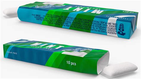 Chewing Gum Pack Open with Pad 3D Model $29 - .3ds .blend .c4d .fbx ...