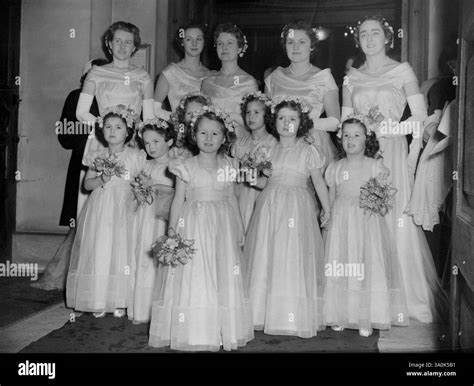Q.C.'s Daughter Weds. Managing Sunny smiles despite the snow outside, are the 12 bridesmaids who ...