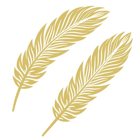 Elegant Luxury Golden Vintage Retro Quill Feather Design 46797853 ...