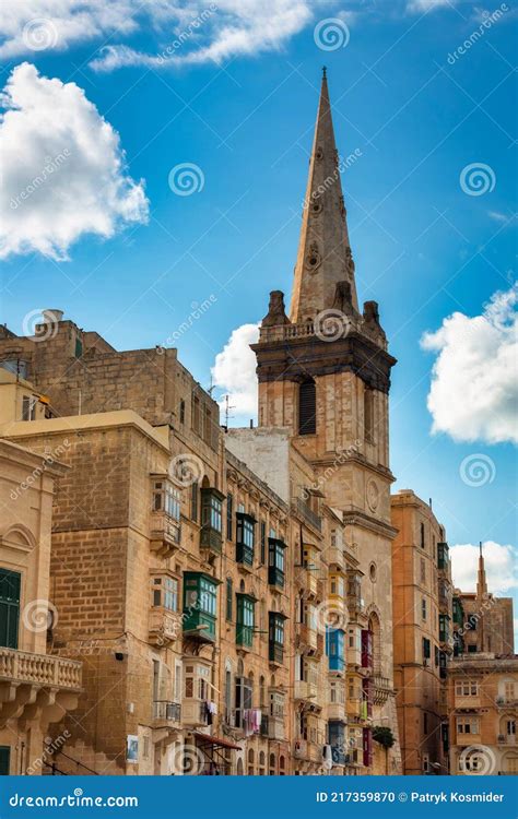 Beautiful Architecture of the Valletta City, Capital of Malta Stock ...