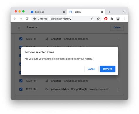 How to delete Chrome browsing history on Mac
