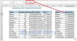 Image result for Excel Random Sort
