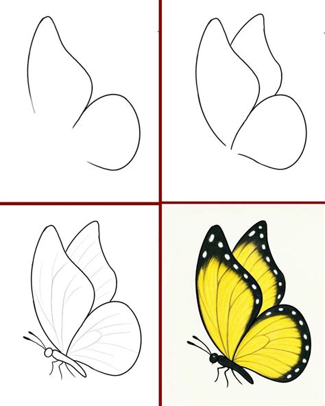 Lavi - Very easy butterfly drawing for beginners ans kids #drawing # ...