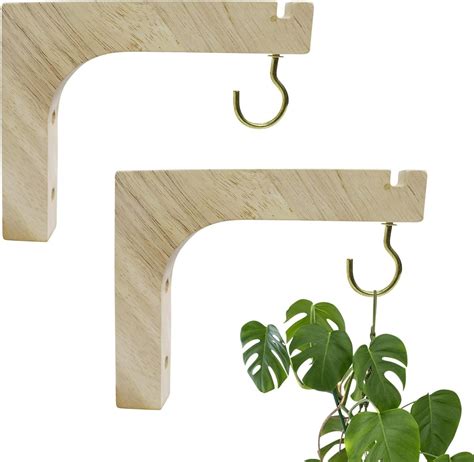 Amazon.com: Fujinzhu 2 Pack Plant Hanger Hooks, Wall Mounted Plant ...