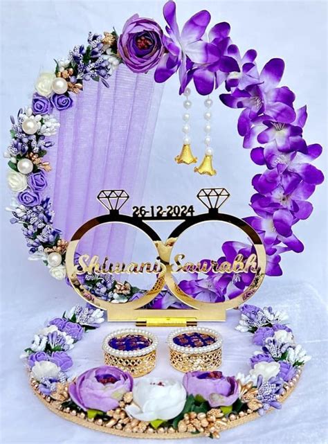 Buy THE BRIDE MADE engineered wood Engagement Ring Platter, 10x10x10 ...