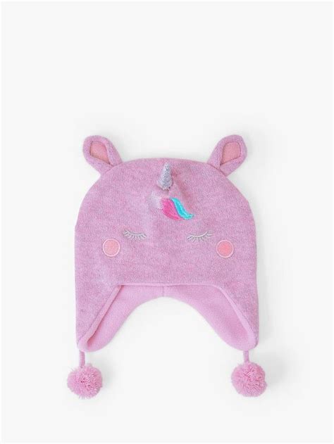 Angels by Accessorize Kids' Unicorn Knit Hat, Lilac/Multi