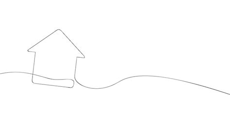 A drawing of a house with a white background a house drawing in one ...