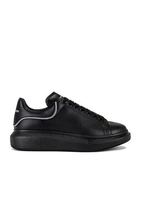 McQueen Sneaker in Black & Silver | FWRD
