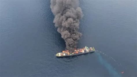 18 rescued from blaze-hit container ship brought to Mangaluru by INS ...
