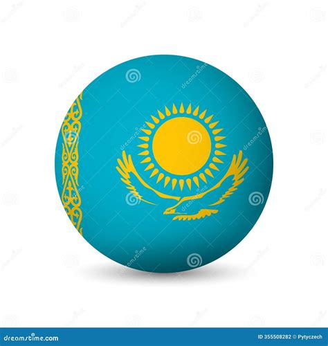 Kazakhstan Flag. A Series Of `Flags Of The World.` The Country - Kazakhstan Flag Royalty-Free ...