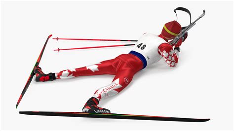 3D model Biathlete Fully Equipped Canada Team Shooting Pose | 3D Molier ...