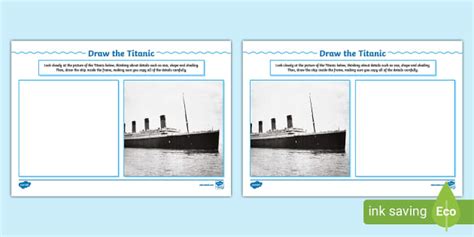 Draw the Titanic Art Activity - Titanic Art KS1