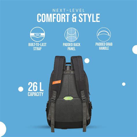 Skybags Fox Business Pro Laptop Backpack (H) Grey