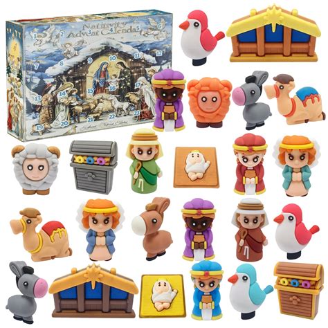 2024 Nativity Advent Calendar for Kids,Little Nativity Scene Set Toys ...