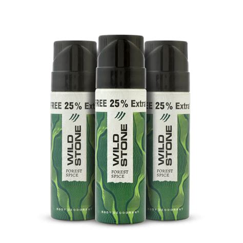 Wild Stone Forest Spice Deodorant Spray (50ml each)- For Men (pack of