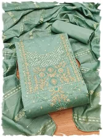 Buy Pandadi Saree Women's Pure Modal Jacquard Butti with Unstitched ...
