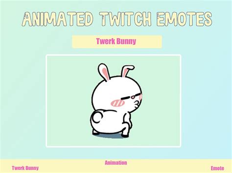 ANIMATED Twerk Bunny Emotes for Twitch and Discord Cute - Etsy India