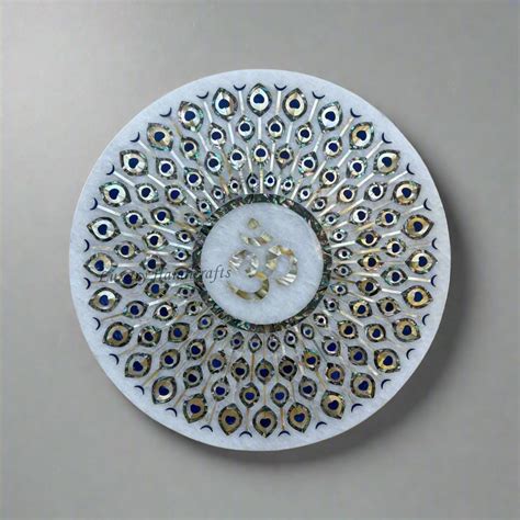 Om Medallion Peacock Abalone Shell – Luxury Handicrafts