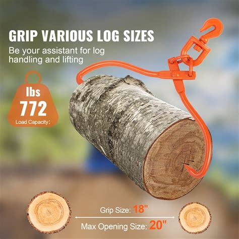 VEVOR Log Skidding Tongs 18 inch 2 Claw Log Lifting Tongs Heavy Duty ...