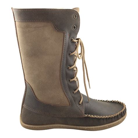 Men's 12" Sheepskin Lined Snowshoe Mukluks | Mens moccasins boots ...