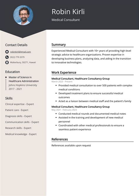 Medical Consultant CV: Job Description, Sample & Guide