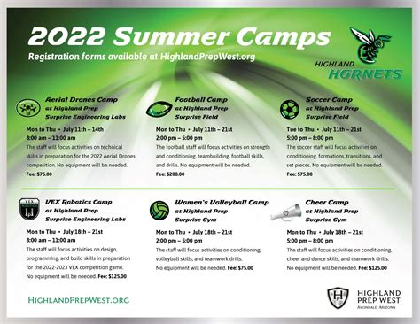 Summer Camps - Highland Prep West