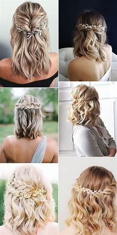 Medievil Style Wedding Shoulder Length Hair Looks by 20 Medium Length Wedding Hairstyles For 2019 Brides Medievil Style Wedding Shoulder Length Hair Looks