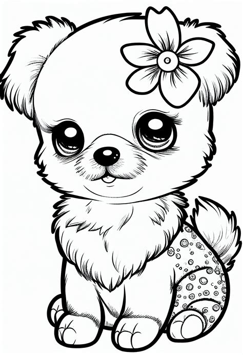 Easy and Cute Puppy Coloring Pages for Kids - Free Printable
