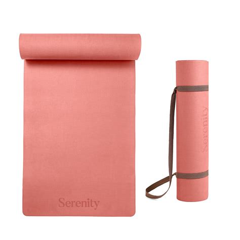 Serenity Everyday Yoga Mat & Carry Strap for Men, Women & Kids Fitness ...