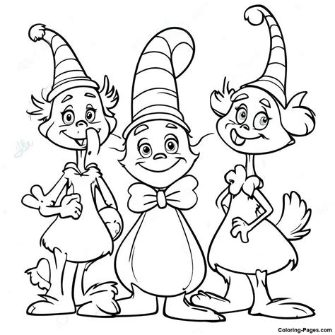 Whimsical Whoville Characters Coloring Page | Coloring-Pages.com