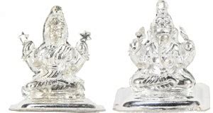 Guarantee Ornament House Laxmi Ganesh Silver Plated idol for Diwali ...