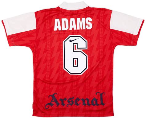 1994-96 Arsenal Home Shirt Adams #6 - 8/10 - (S)