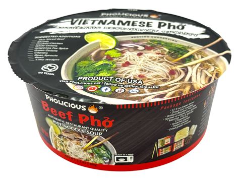 PHO: BEEF, Pholicious Authentic Instant Pho , Vietnamese Rice Noodle S ...