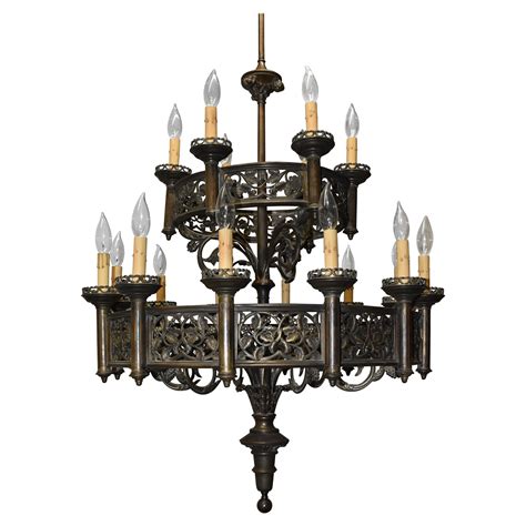 Monumental Detroit Gothic Medieval Renaissance Revival Brass and Steel Chandelier at 1stDibs ...