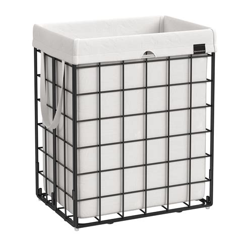 SONGMICS Laundry Hamper, 23.8 Gal. Laundry Basket, Collapsible Clothes ...