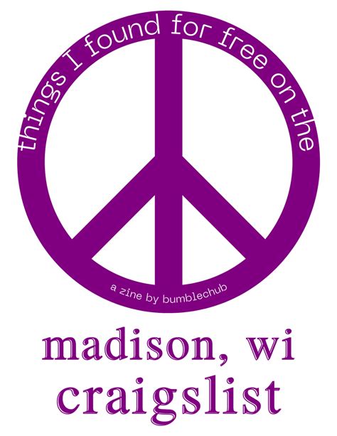 a zine I made, "things I found for free on the madison, wi craigslist ...