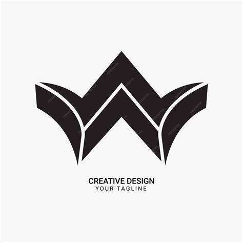 Premium Vector | Creative w flat isometric type logo design