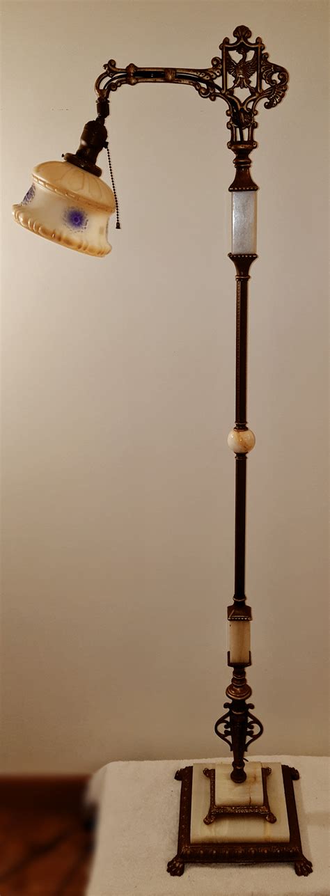 Antique Floor Lamp With Marble Table at Cindy Ehrhardt blog